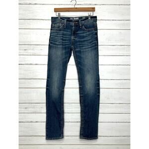 BKE Carter Straight Leg Jeans Womens 30R Medium Wash Stretch Denim Low Rise